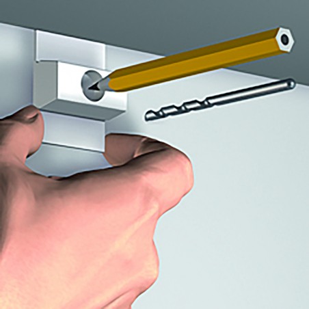 Pack Eco 2 mètres de cimaise Click Rail couleur Blanc laqué (RAL9010) - Solution suspension cadres et tableaux