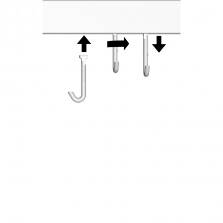 Lot de 25 crochets coulissants Twister Hook pour câble à boucle : charge 1 kg - Artiteq