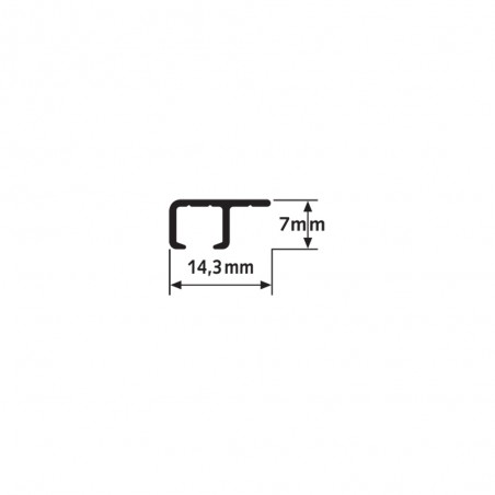 Pack 6 mètres cimaise Top Rail couleur Aluminium anodisé - Cimaise rail plafond pour suspension cadres et tableaux