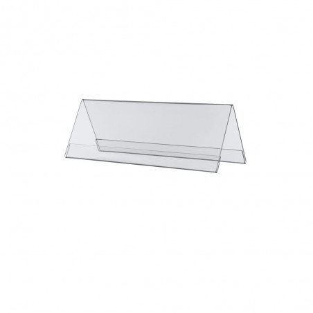 10 Chevalets porte-nom double face en plexiglass - 10 x 4 cm