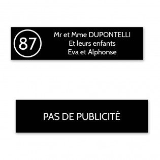 Plaque porte-noms pour boite aux lettres Decayeux (100 x 25 mm) 3