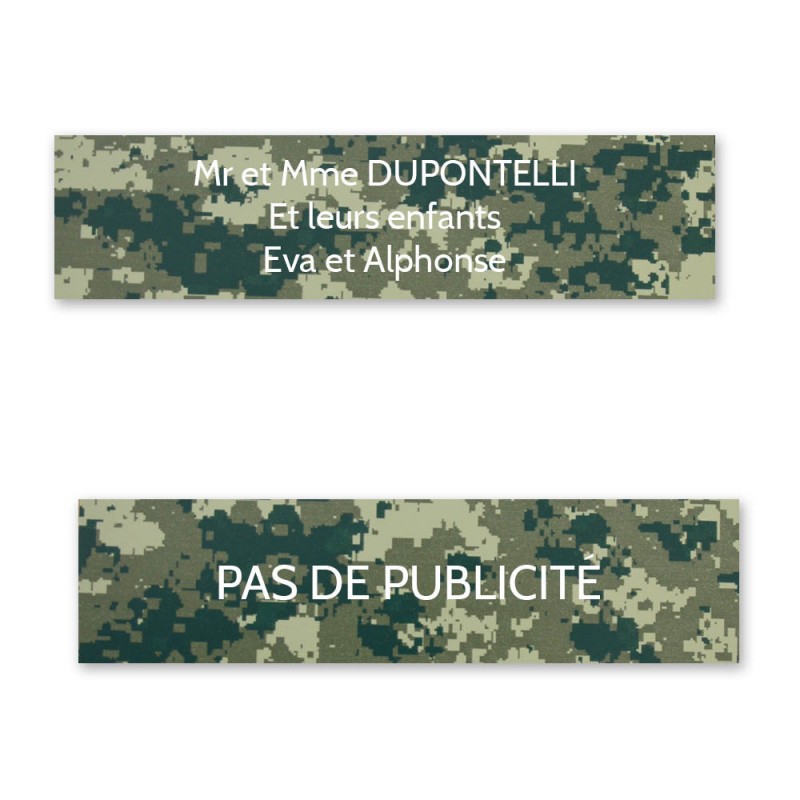 Plaque porte-noms pour boite aux lettres Decayeux (100 x 25 mm) 3