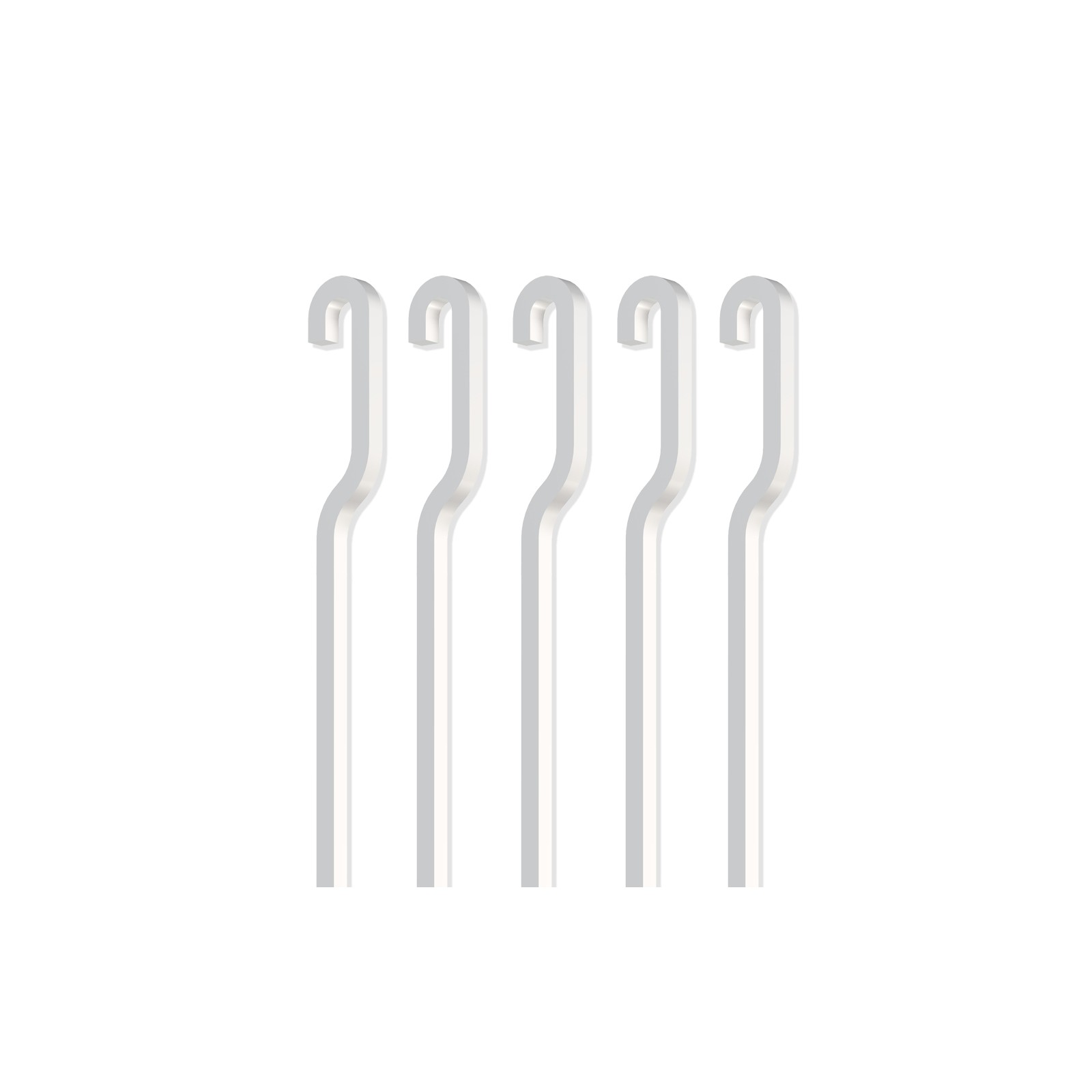 Pack 5 tiges 200 cm ACIER blanc 4x4 mm en S pour cimaise