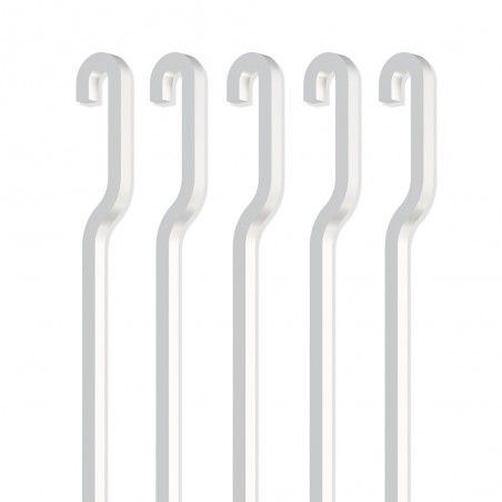 Pack 5 tiges 200 cm ACIER blanc 4x4 mm en S pour cimaise