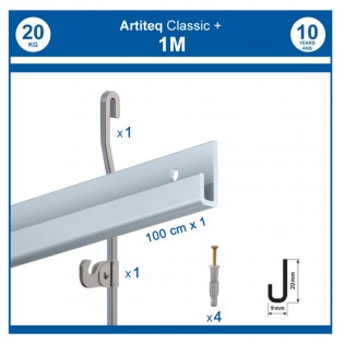 Rail cimaise classic+ Artiteq pour tableau lourd