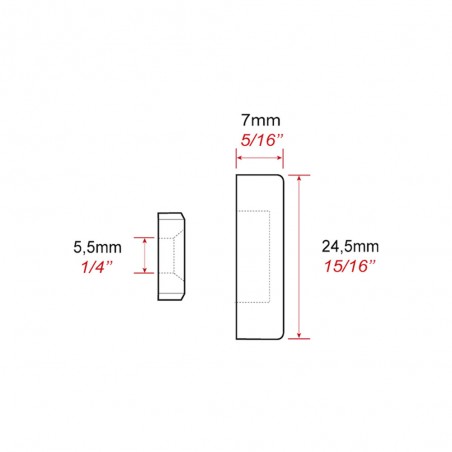 Cache vis alu 24 mm