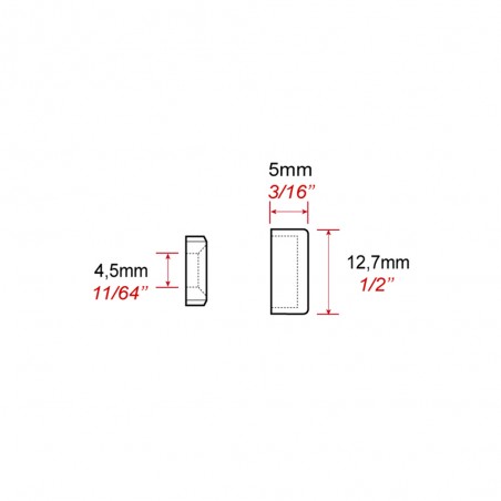 Set de 4 cache vis Inox 13 mm