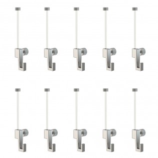 Lot de 10 kits de fixation câble perlon Slider et crochet coulissant Mini Hook : charge 4 kg - Artiteq