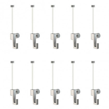 Lot de 10 kits de fixation câble perlon Slider et crochet coulissant Mini Hook : charge 4 kg - Artiteq