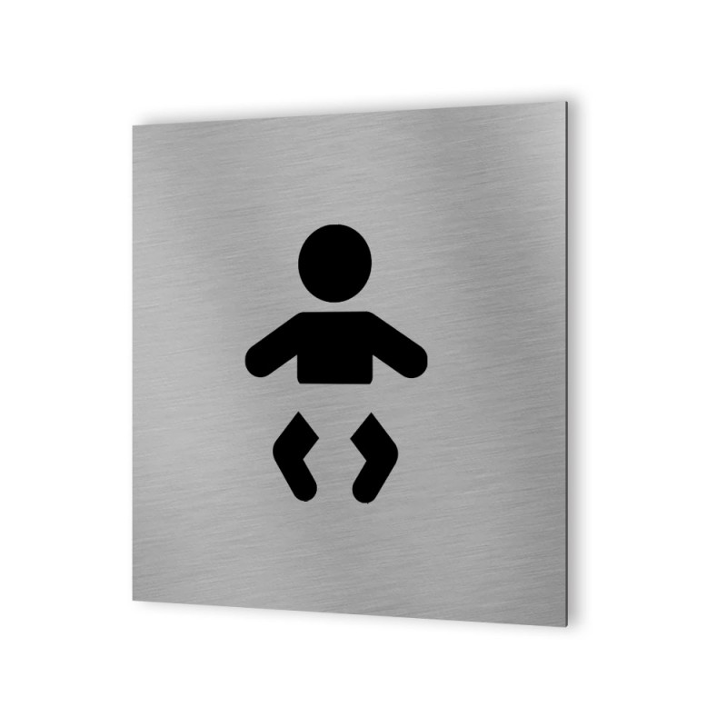 Panneau Signal Tique Plaque Porte Dibond Aluminium X Cm Mod Le Toilettes Change B B