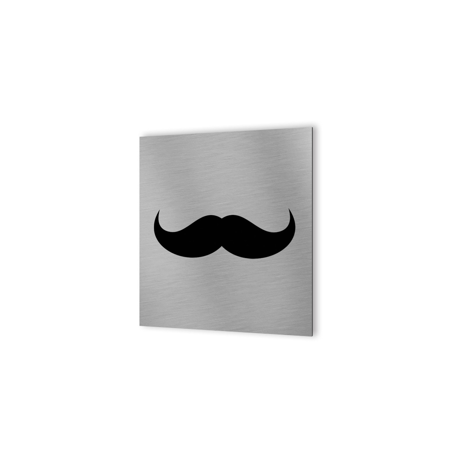 Pictogramme WC toilettes vestiaire Hommes format 30 cm x 30 cm  - Modèle Moustache