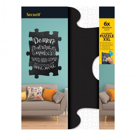 6 panneaux ardoise PUZZLE XXL pour décoration murale