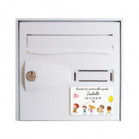 Nursery plaque to personalize for mailbox - Customizable childminder house plaque - Children's model