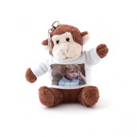 Personalized Monkey Plush Keychain [x]