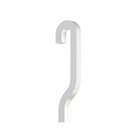 Tige acier 4x4 mm blanc en S