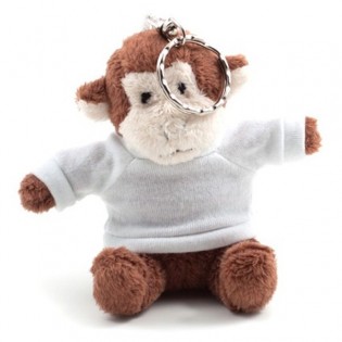 Personalized Monkey Plush Keychain