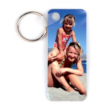 Personalized apartment key ring Text and Photo | Rectangular