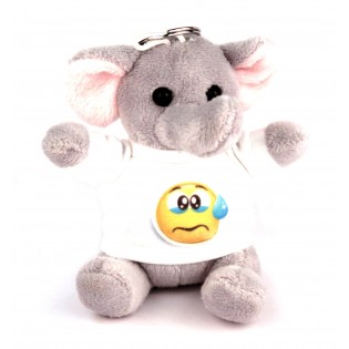 Personalized Elephant Plush Keychain [x]