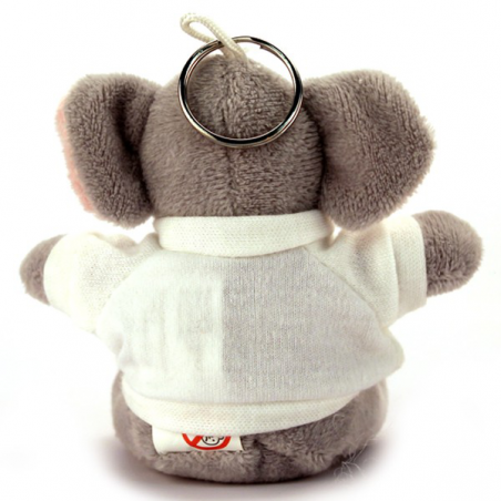 Personalized Elephant Plush Keychain