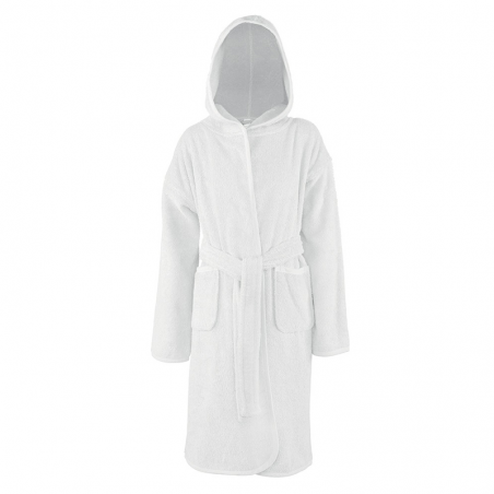 Children's embroidered terry bathrobe