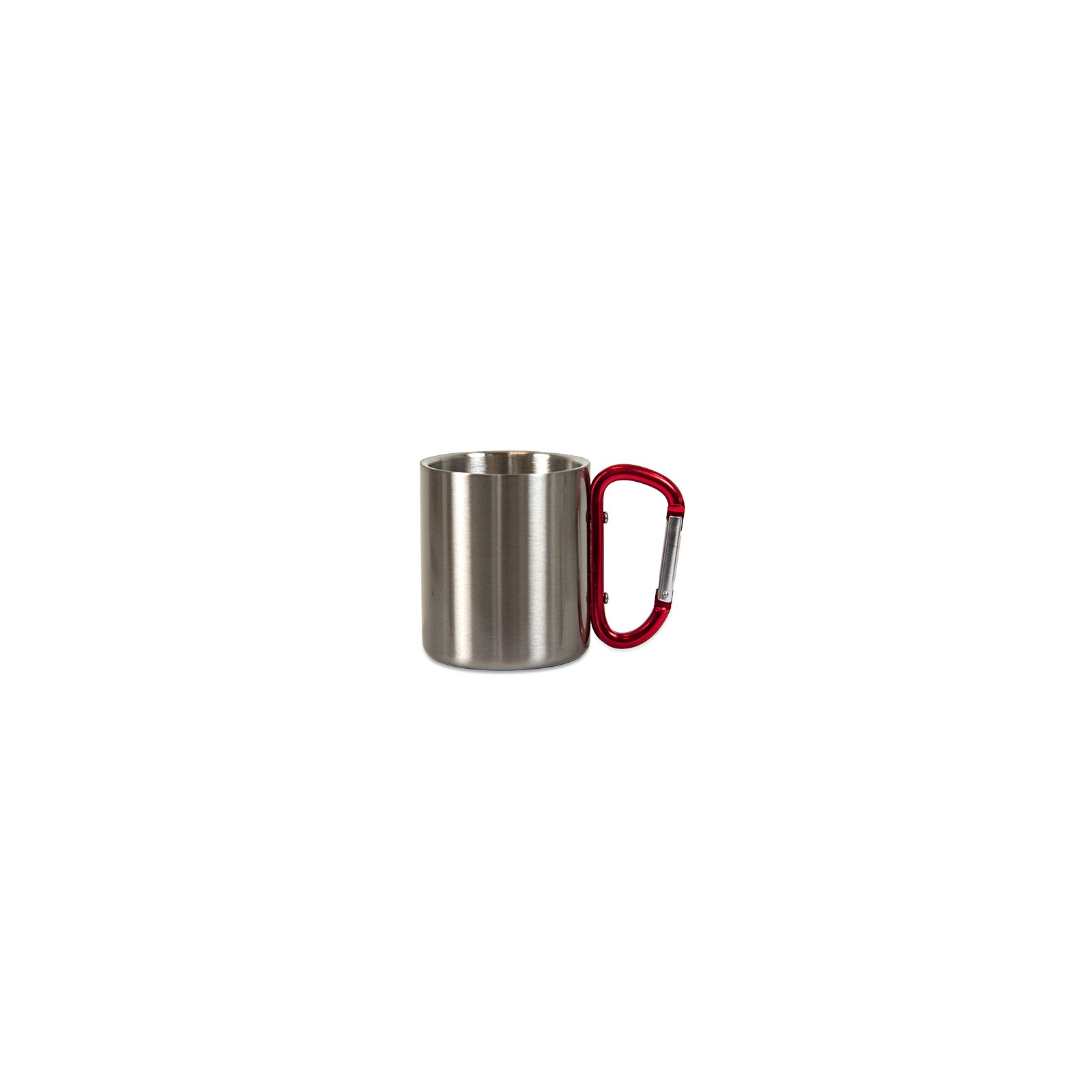 Personalized stainless steel carabiner mug 330 ml