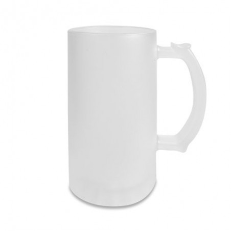 Personalized frosted glass beer mug 50 cl