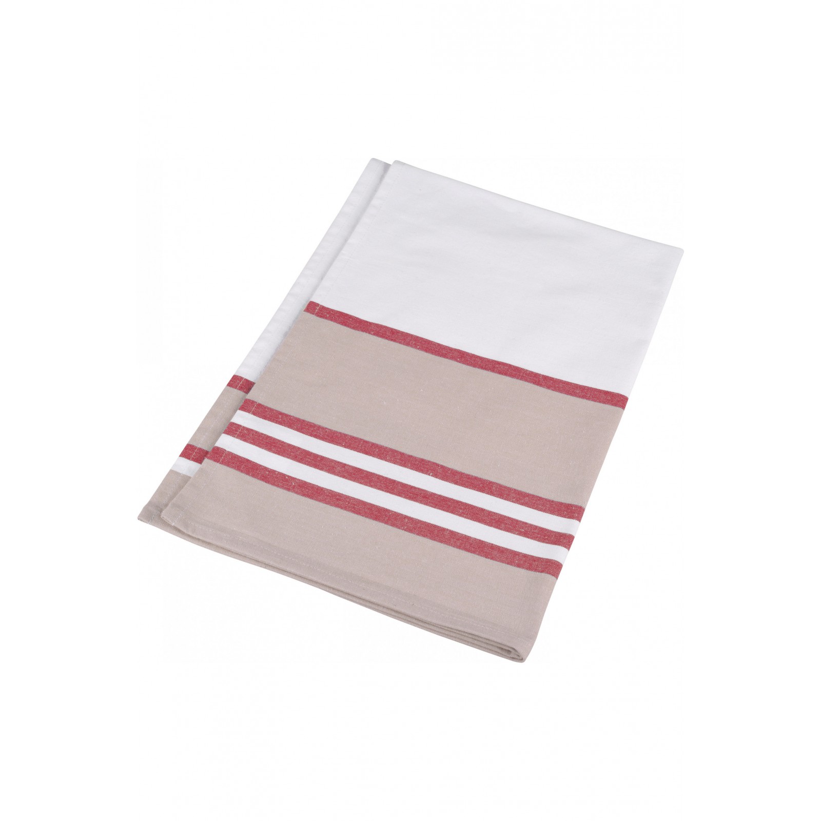 Red striped kitchen towel - personalized embroidery