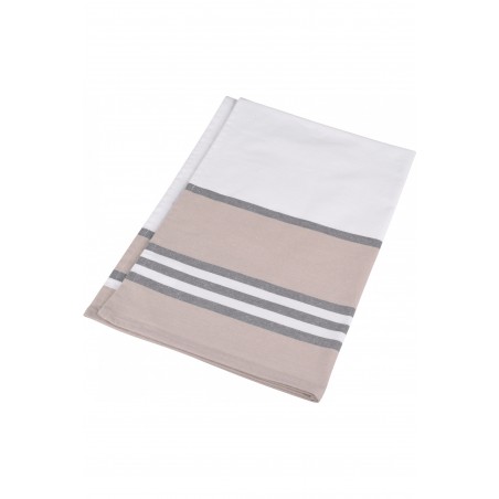 Gray striped kitchen towel - VIRGIN