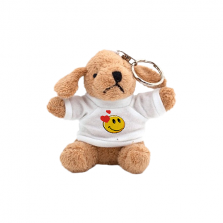 Personalized Plush Dog Keychain