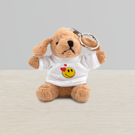 Personalized Plush Dog Keychain