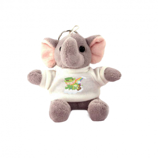 Personalized Elephant Plush Keychain