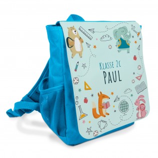 Personalized blue/pink children's backpack