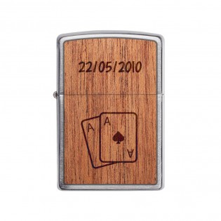 Briquet tempête ZIPPO personnalisé par gravure | Modèle Poker