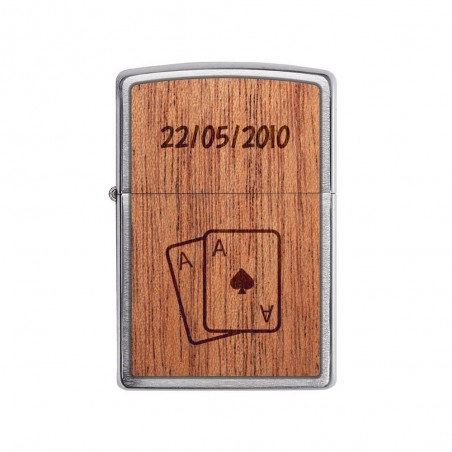 Briquet tempête ZIPPO personnalisé par gravure | Modèle Poker