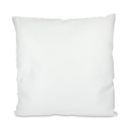 Housse de coussin blanc satiné carré 40 x 40 cm vierge