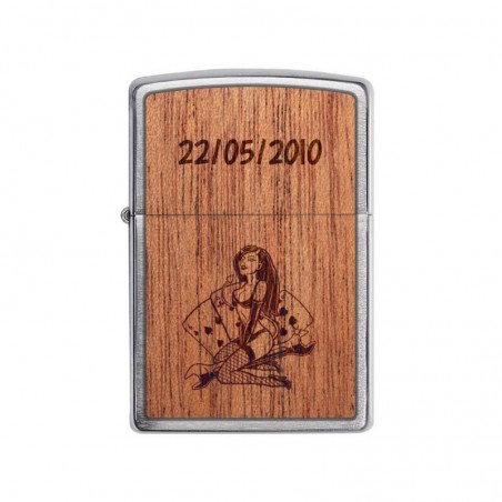 Briquet tempête ZIPPO personnalisé par gravure | Modèle Pinup