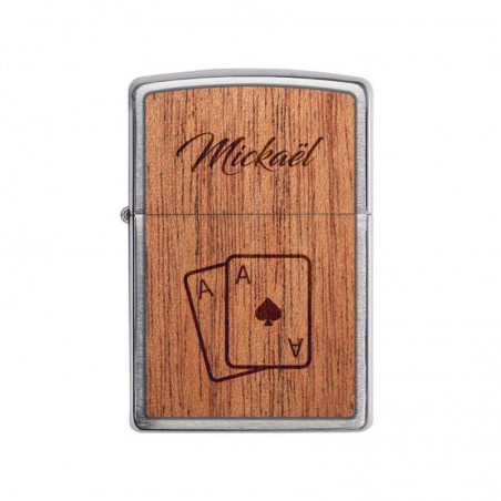 Briquet tempête ZIPPO personnalisé par gravure | Modèle Poker